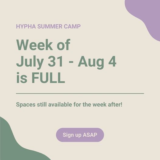 This week’s summer camp became FULL early last week. We're incredibly grateful f...