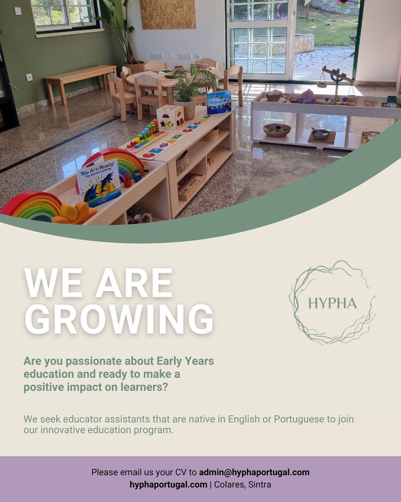 We are hiring We seek educator assistants that are native