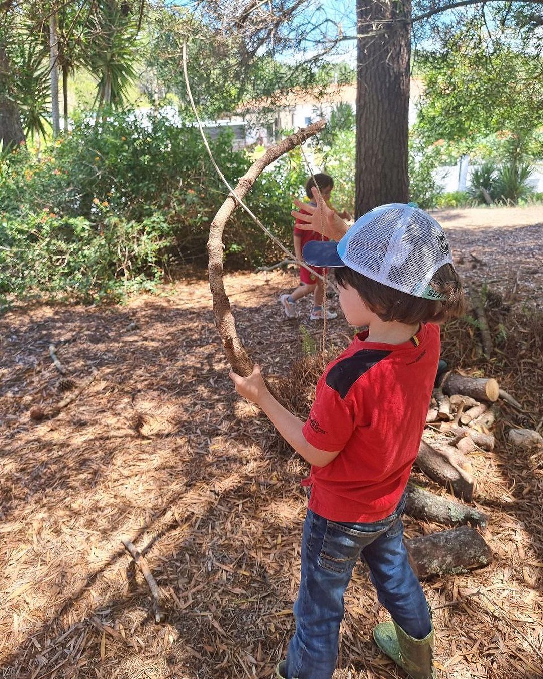 Summer Camp 9 A child practicing archery